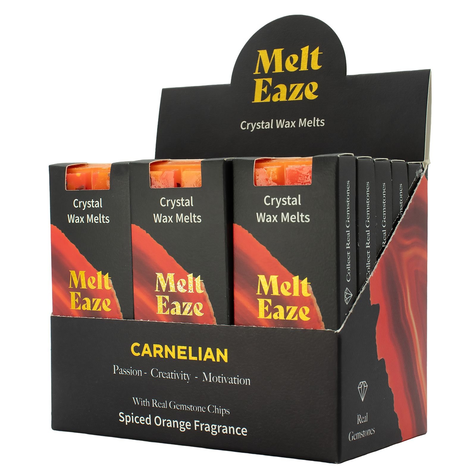 Spiced Orange Wax Melts 50g, Carnelian Fire Crystal Melt view 4