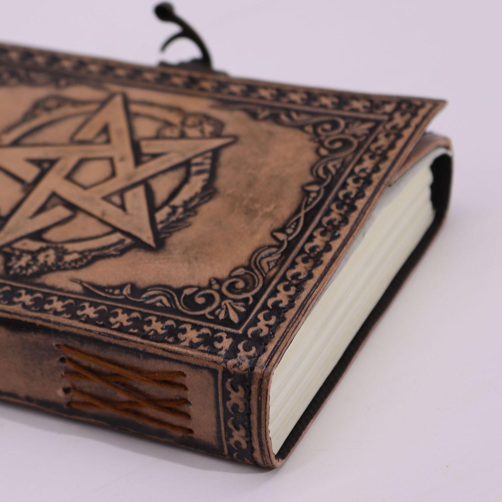 Pentacle Leather Journal Antique Grey 17.5 x 12.5cm