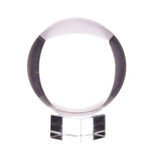 Clear Crystal Ball on Stand 100mm