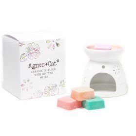 bG9jYWw6Ly9tZWRpYS9IUy80Qy82MFIzMEMxSDYwUzM0Q0hTL2YzNjI0ZDJkLmpwZWc.jpg Floral Ceramic Wax Melter with Four Soy Wax Melts view 13