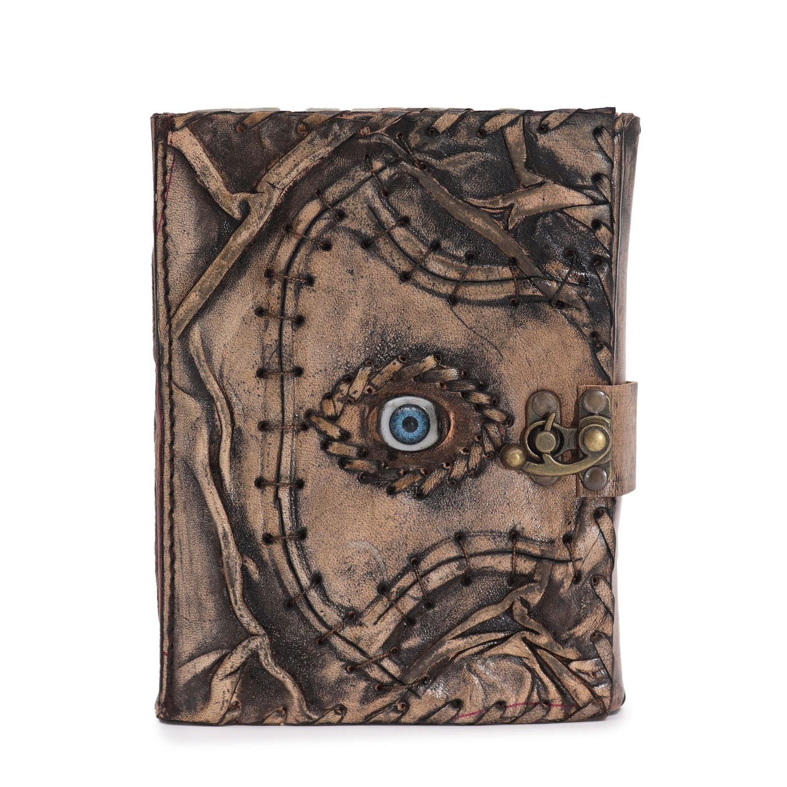 brown evil eye leather journal Evil Eye Leather Journal Brown, 17 x 12.5cm