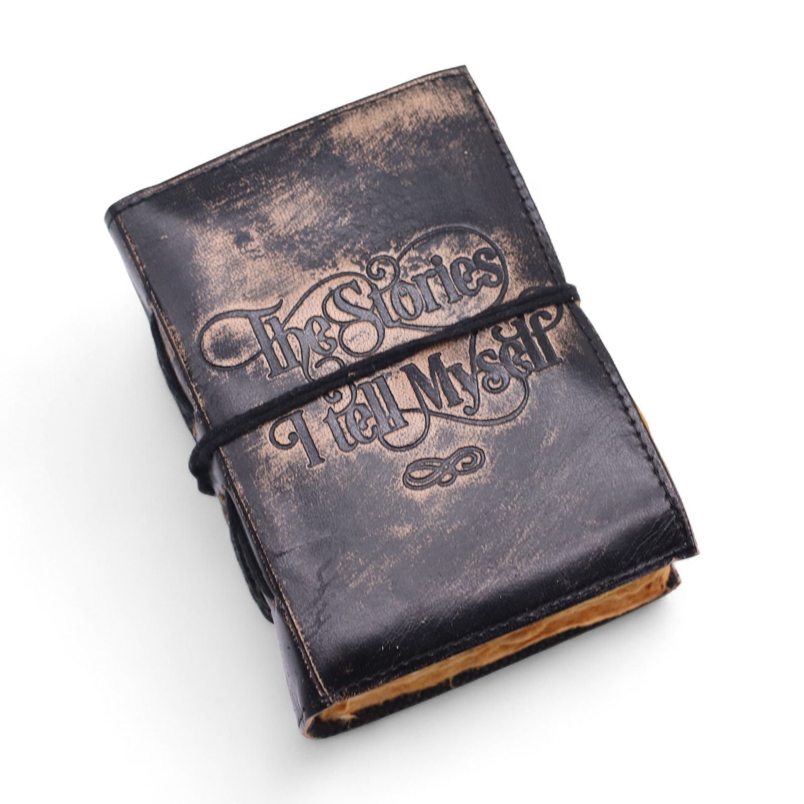 bG9jYWw6Ly9tZWRpYS9TRy9BRC82MFIzMEMxSjY0U0tBRFNHL2E2NTk1OTcwLmpwZw.jpg The Stories I Tell Myself Leather Notebook 12.7 x 8.9cm