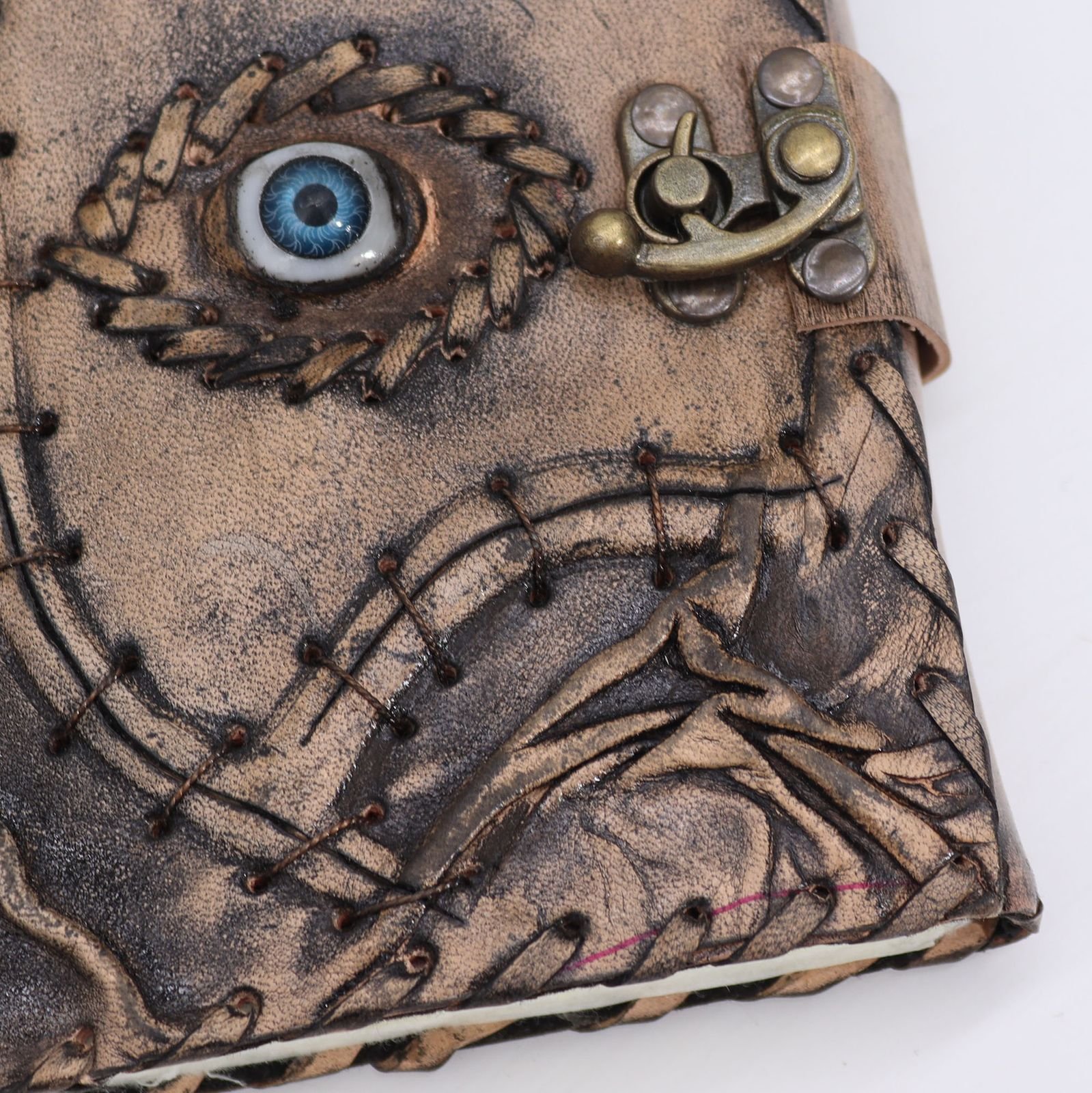 Evil Eye Leather Journal Brown, 17 x 12.5cm view 2