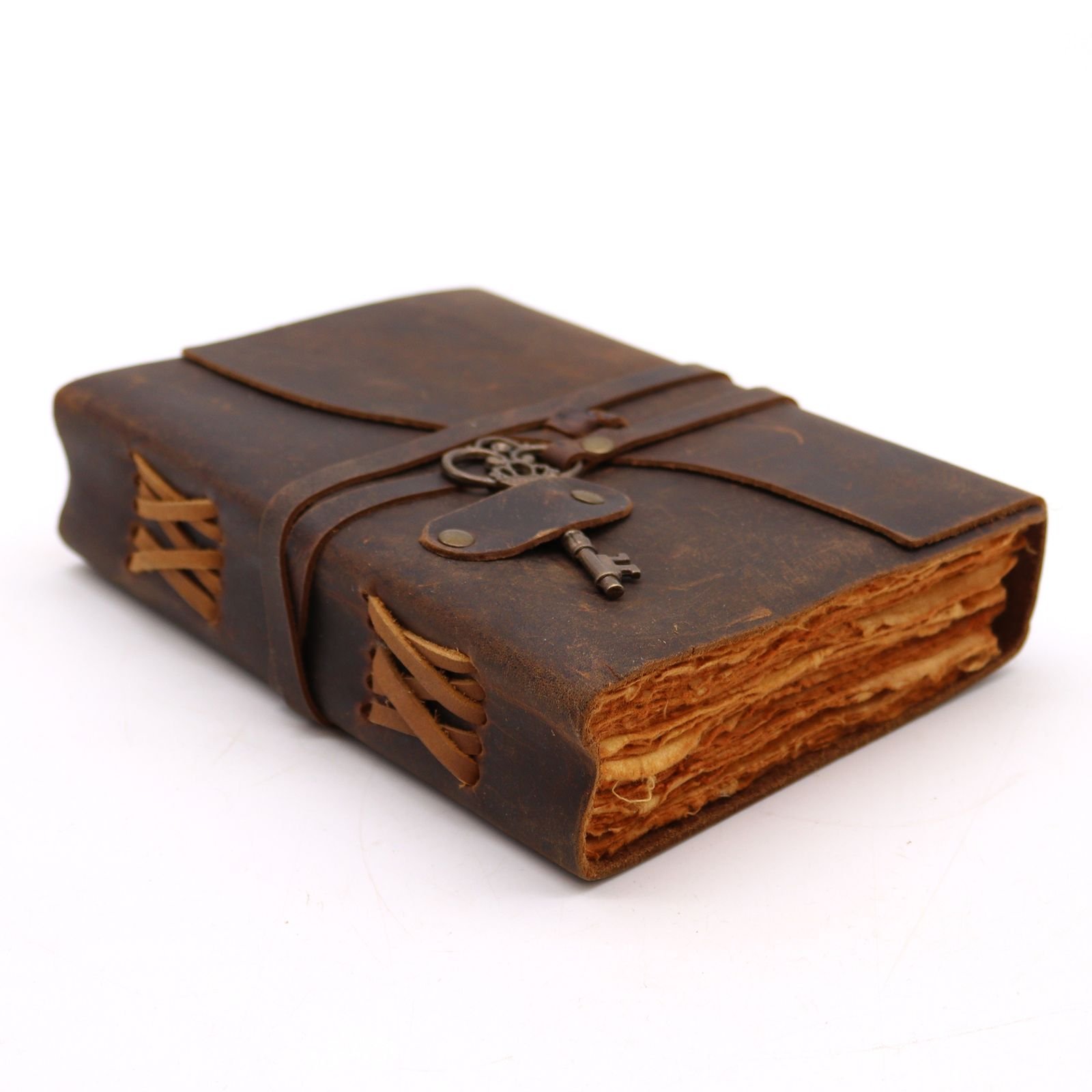 Oiled Leather Journal with Key, 13 x 18cm view 4