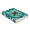 Peace Leather Journal in Teal Green with Clasp, 18 x 13cm view 2