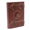 tigers eye leather journal with straps Tigers Eye Leather Journal with Buckle Straps, 15 x 10cm