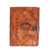 light brown evil eye leather journal Evil Eye Leather Journal Light Brown, 17 x 12.5cm