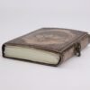 Lotus Mandala Leather Journal Antique Grey 17.5 x 12.5cm