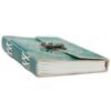 Peace Leather Journal in Teal Green with Clasp, 18 x 13cm view 4