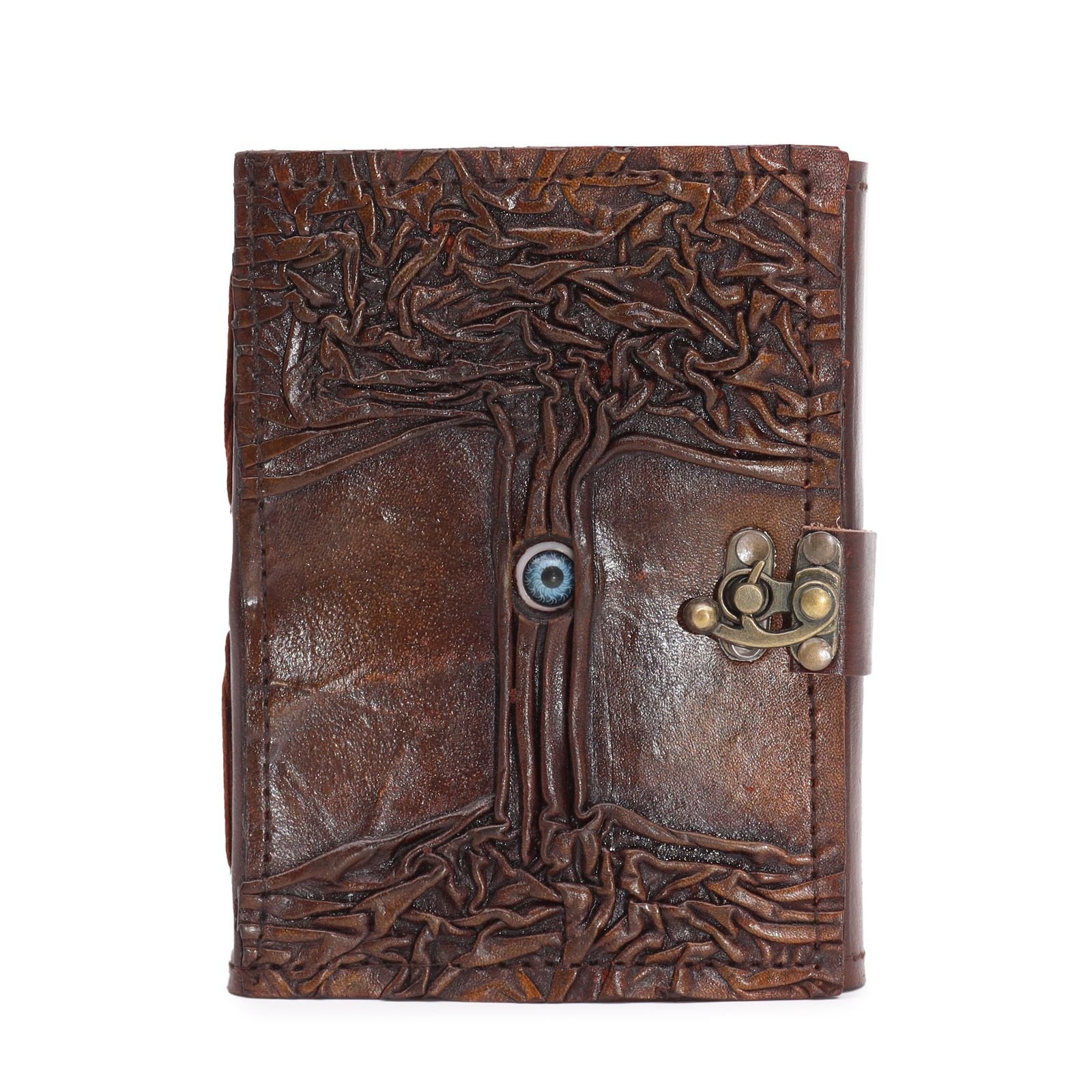 black evil eye leather journal Evil Eye Leather Journal Black, 17 x 12.5cm