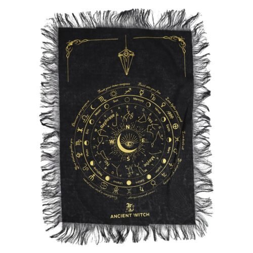 All Seeing Eye pendulum board cloth in Black and Gold