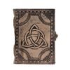 Triquetra Leather Journal Antique Grey 17.5 x 12.5cm
