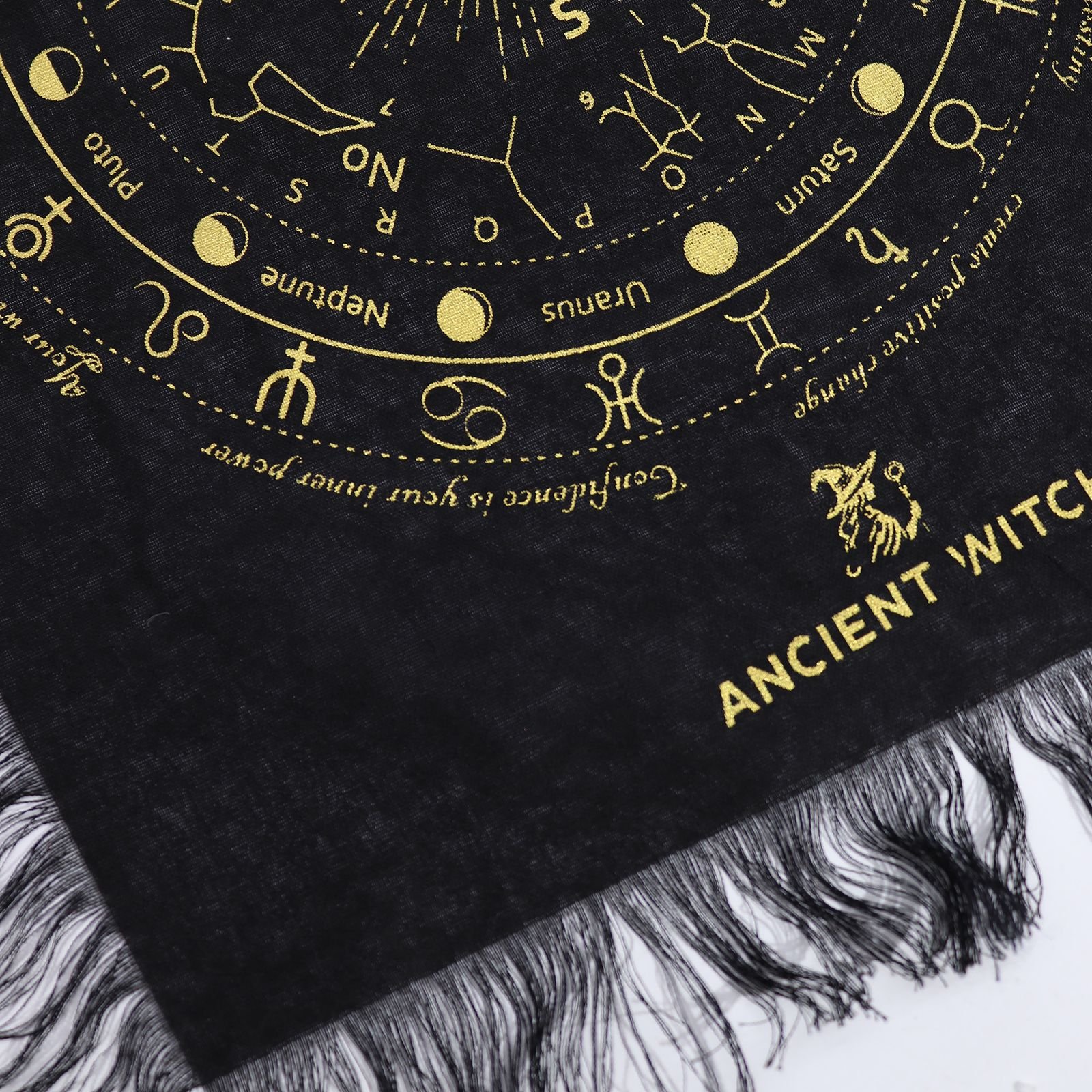All Seeing Eye pendulum board cloth in Black and Gold view 2