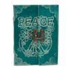 Peace Leather Journal in Teal Green with Clasp, 18 x 13cm view 5