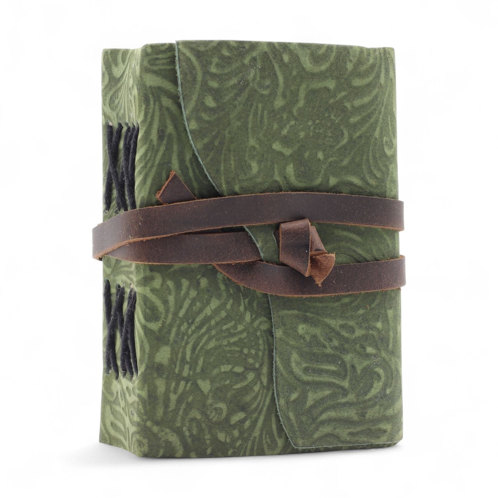 Green Maze Leather Notebook 12.7 x 8.9cm