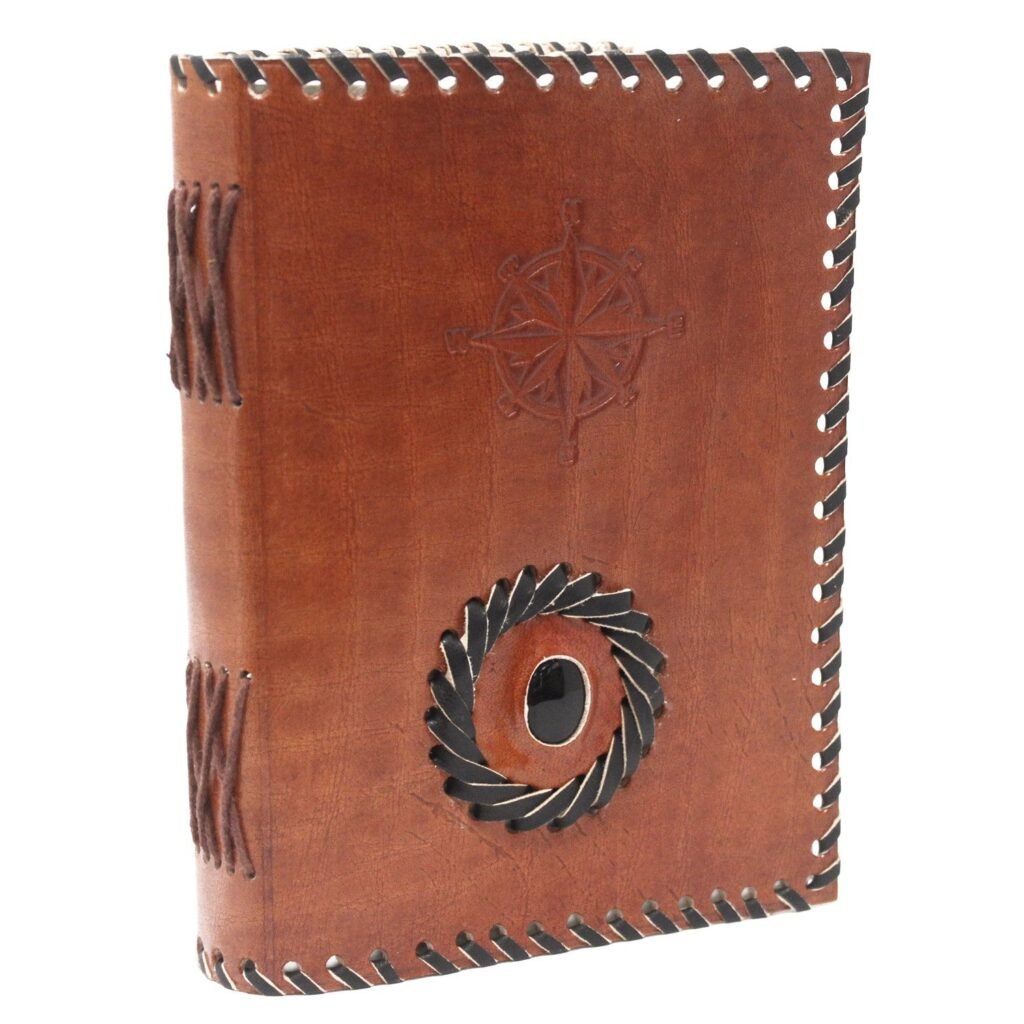 compass leather journal Black Onyx and Compass Leather Journal, 17.5 x 12.5cm