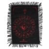 All Seeing Eye pendulum board cloth in Black and Blood Red