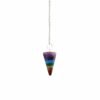 7 chakra pendulum made from seven crystal slices