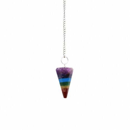 Home 2026 82 7 chakra pendulum made from seven crystal slices