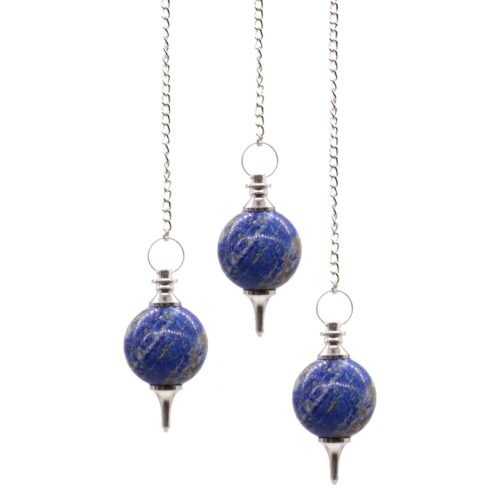 Home 2026 79 Lapis Lazuli sphere pendulum on silver chain