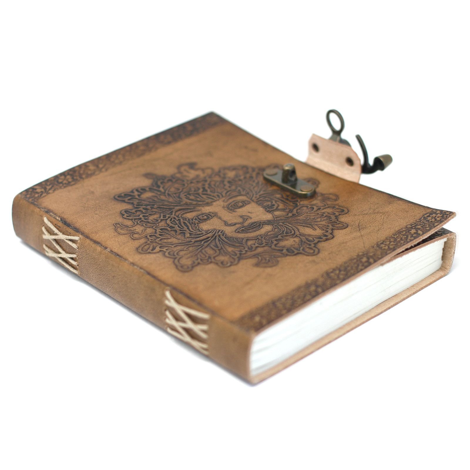 Greenman Leather Journal with Clasp, 15 x 20cm view 3