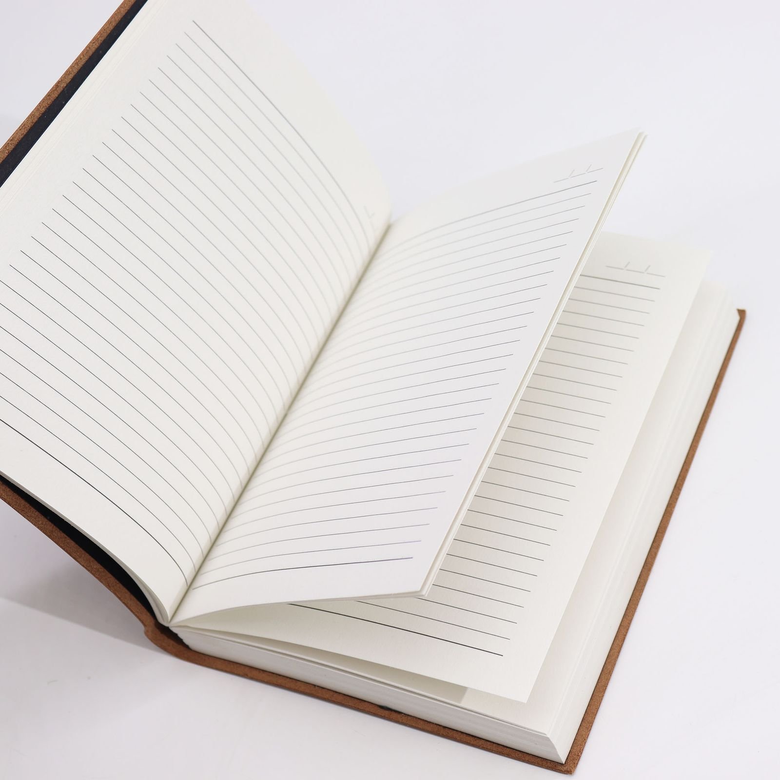 Dark Tan Leather Notebook Lined, 20 x 15cm view 2