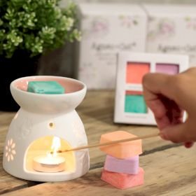 bG9jYWw6Ly9tZWRpYS9TUi9KRC82MFIzMEMxSDY0VDNKRFNSLzQ2ZWUxOGY2LmpwZWc.jpg Floral Ceramic Wax Melter with Four Soy Wax Melts view 20