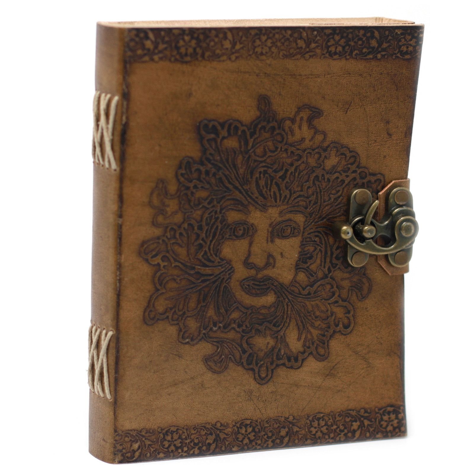 greenman leather journal Greenman Leather Journal with Clasp, 15 x 20cm