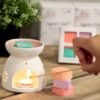 bG9jYWw6Ly9tZWRpYS9TUy9KRC82MFIzMEMxSDY0VDNKRFNTLzczZjY3Yzc2LmpwZWc.jpg Floral Ceramic Wax Melter with Four Soy Wax Melts view 19
