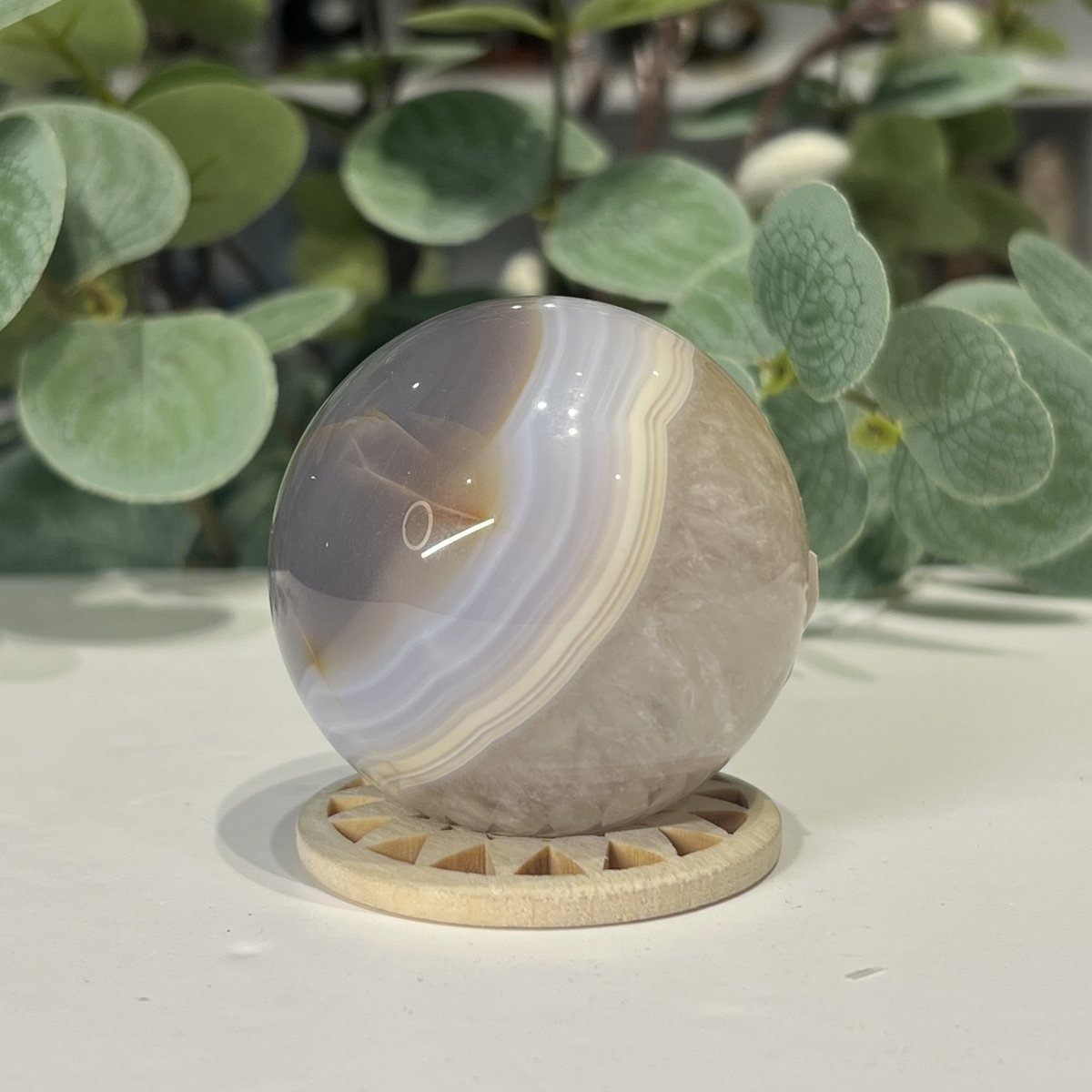 Banded Agate Sphere 54mm Banded Agate Sphere 54mm photo 4, Mystic Grove UK