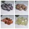 Birthstone tumblestones: amethyst, moonstone, carnelian and citrine