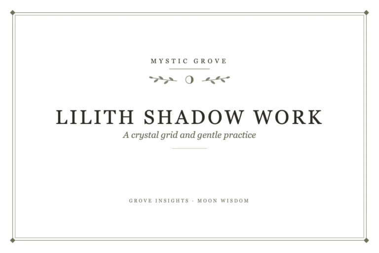 Black Moon Lilith Shadow Work: A Crystal Grid and Gentle Practice 2 Black Moon Lilith Shadow Work: A Crystal Grid and Gentle Practice
