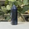 Blue agate tower A Blue agate tower A, polished point