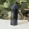 Blue agate tower A Blue agate tower A, polished point