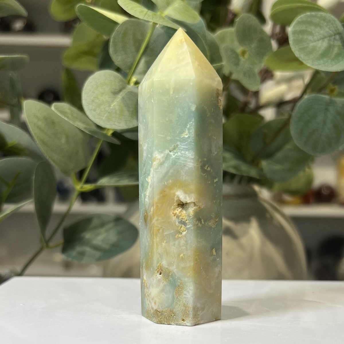 Caribbean calcite tower B, polished point
