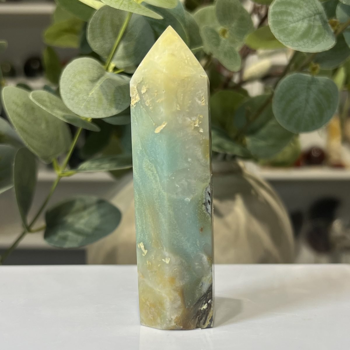 Caribbean calcite tower B, polished point