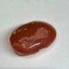 carnelian druzy palm stone b Carnelian druzy palm stone B, warm orange with a long druzy channel