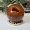 Carnelian sphere B Carnelian sphere B, polished sphere