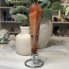 Carnelian Wand Carnelian wand A, 16cm, orange and russet with white banding, on a silver stand