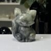 Labradorite fox carving 6cm Labradorite fox carving 6cm, carved and polished sitting crystal fox
