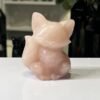 Rose Quartz fox carving 6cm Rose Quartz fox carving 6cm, carved and polished sitting crystal fox