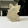 Smoky Quartz fox carving 6cm Smoky Quartz fox carving 6cm, carved and polished sitting crystal fox