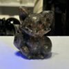 Yooperlite fox carving 6cm Yooperlite fox carving 6cm, carved and polished sitting crystal fox