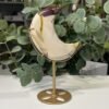 Mookaite crystal moon H on a gold stand, 10cm Mookaite crystal moon H on a gold stand, 10cm