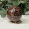 Hematoid quartz sphere A, 71mm, deep red and brown fire quartz