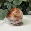 Hematoid quartz sphere C, 67mm, red and white fire quartz