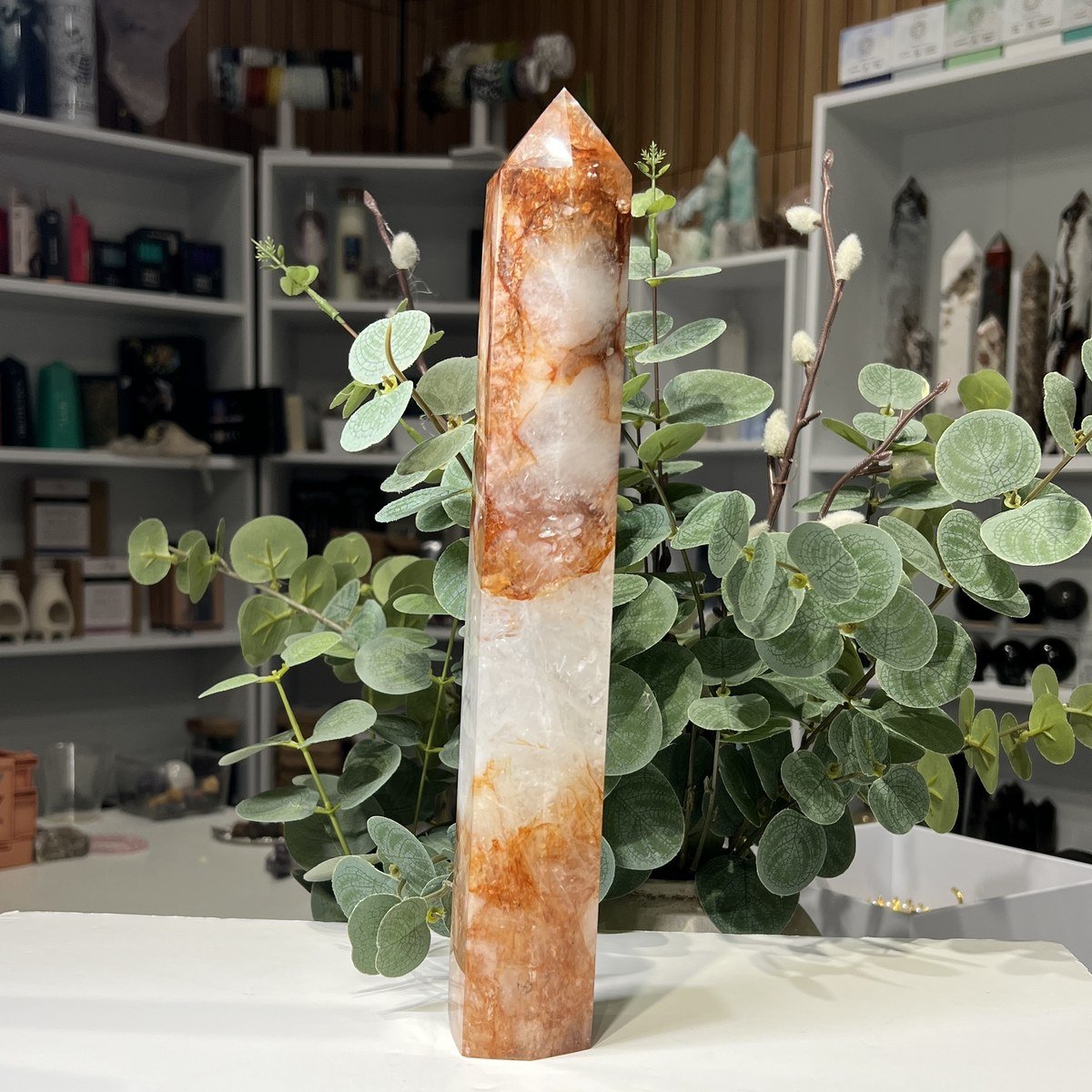 Hematoid quartz tower A, second view Hematoid quartz tower A, second view