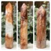 Hematoid quartz towers A, B and C side by side Hematoid quartz towers A, B and C side by side