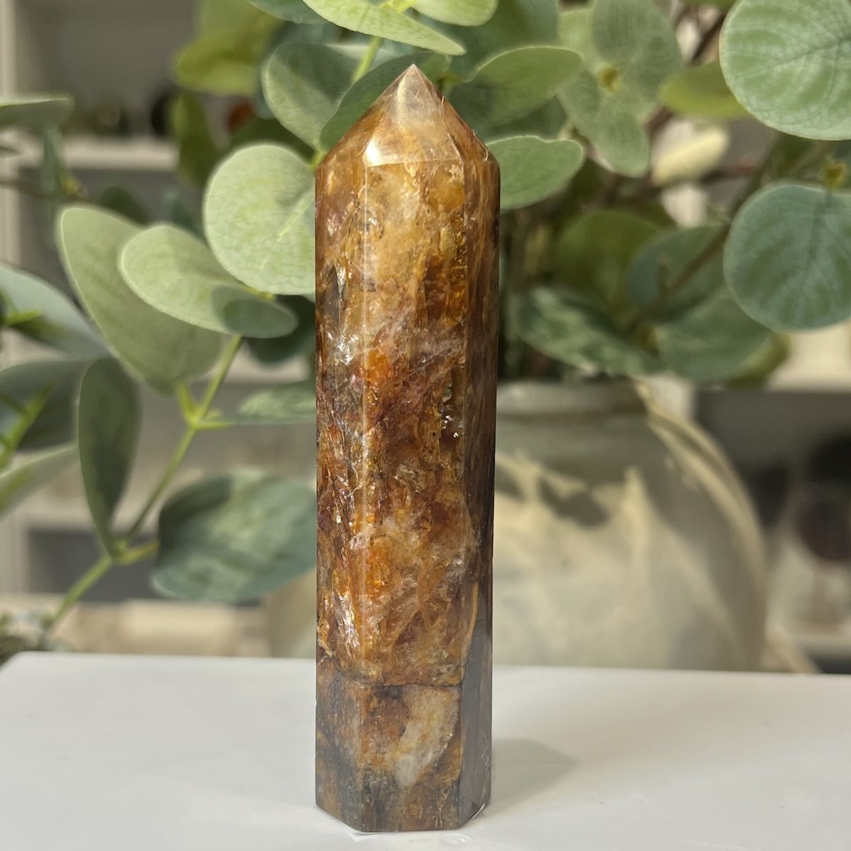 Golden healer quartz tower A Golden healer quartz tower A, polished point