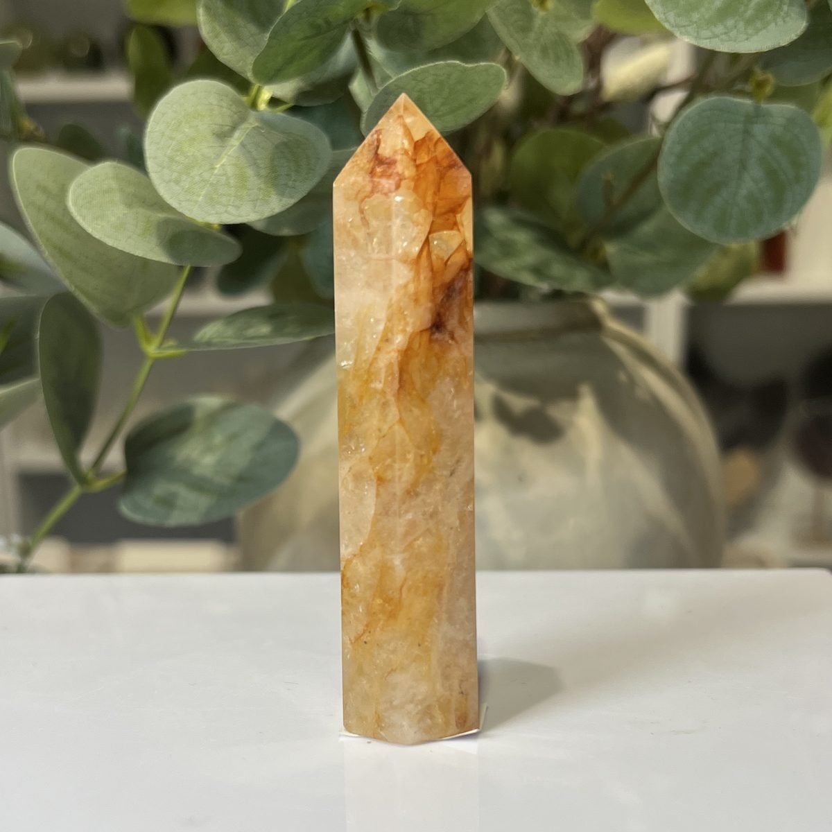 Golden healer quartz tower D Golden healer quartz tower D, polished point
